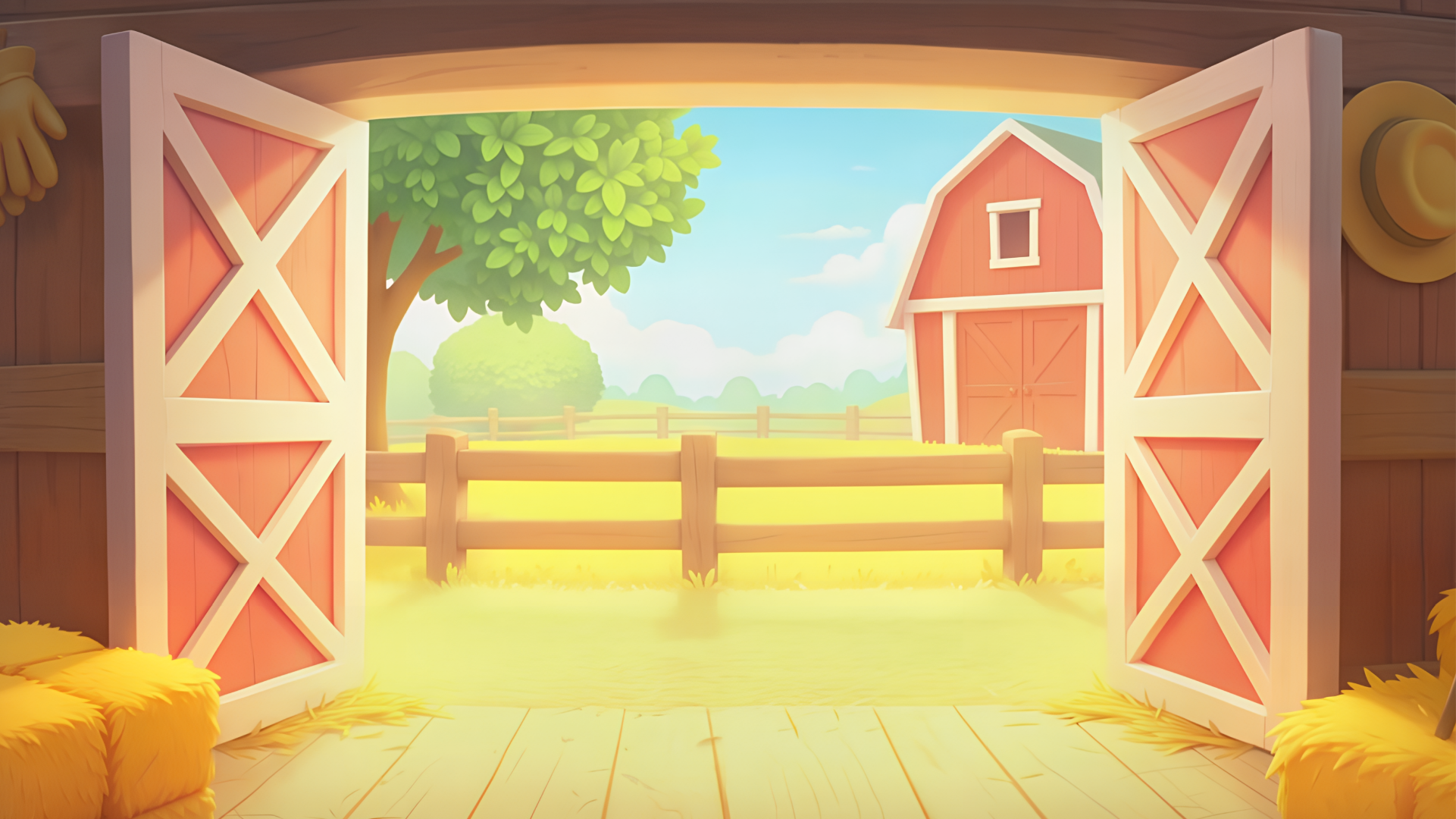 Barn interior background