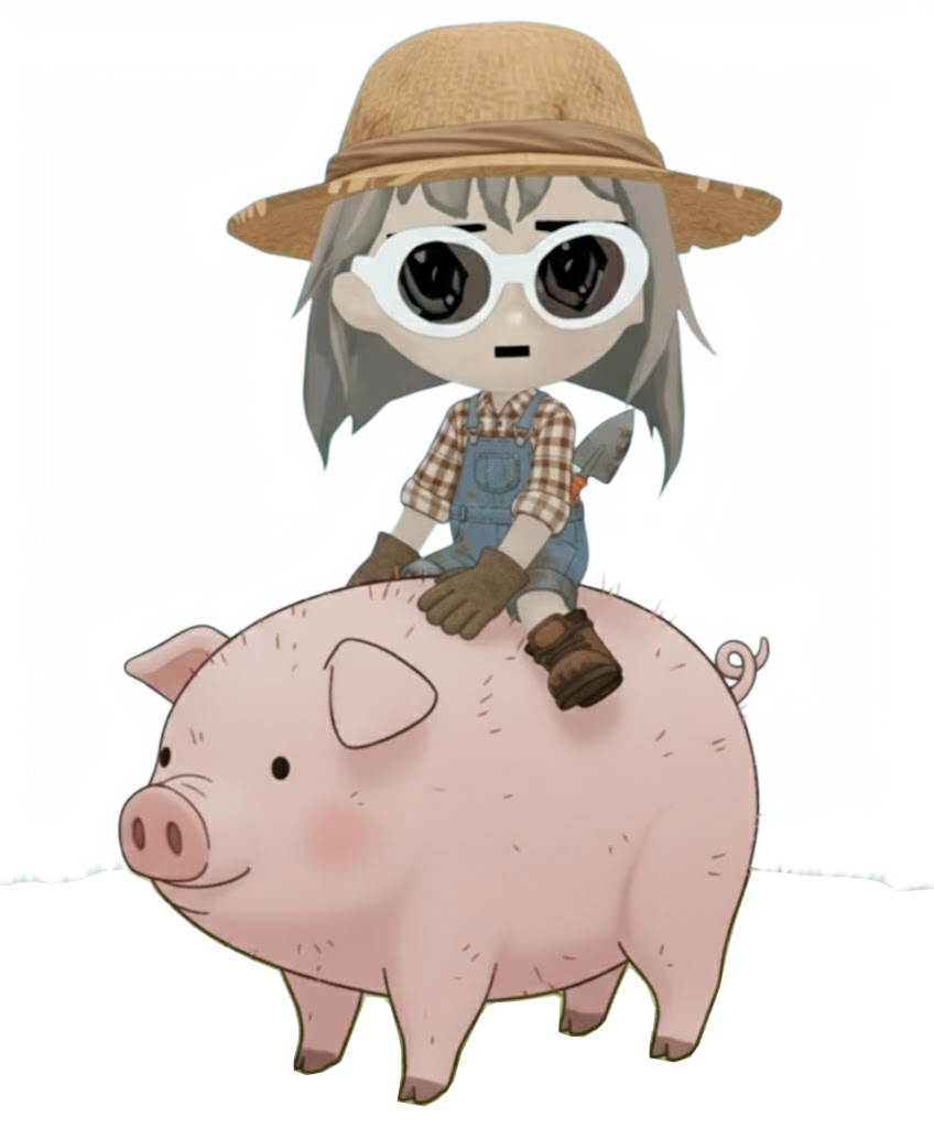 FarmerAlon riding pig